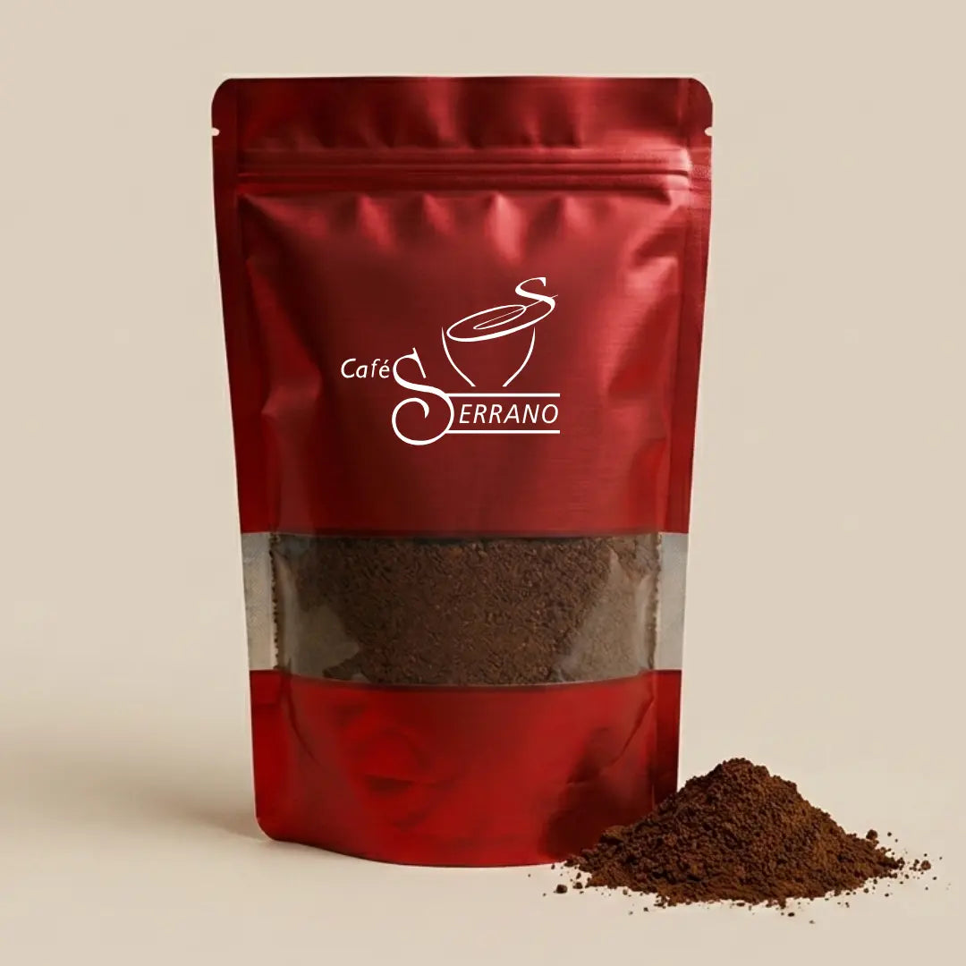 Café descafeinado moído Torrado a Lenha | Cafés Serrano