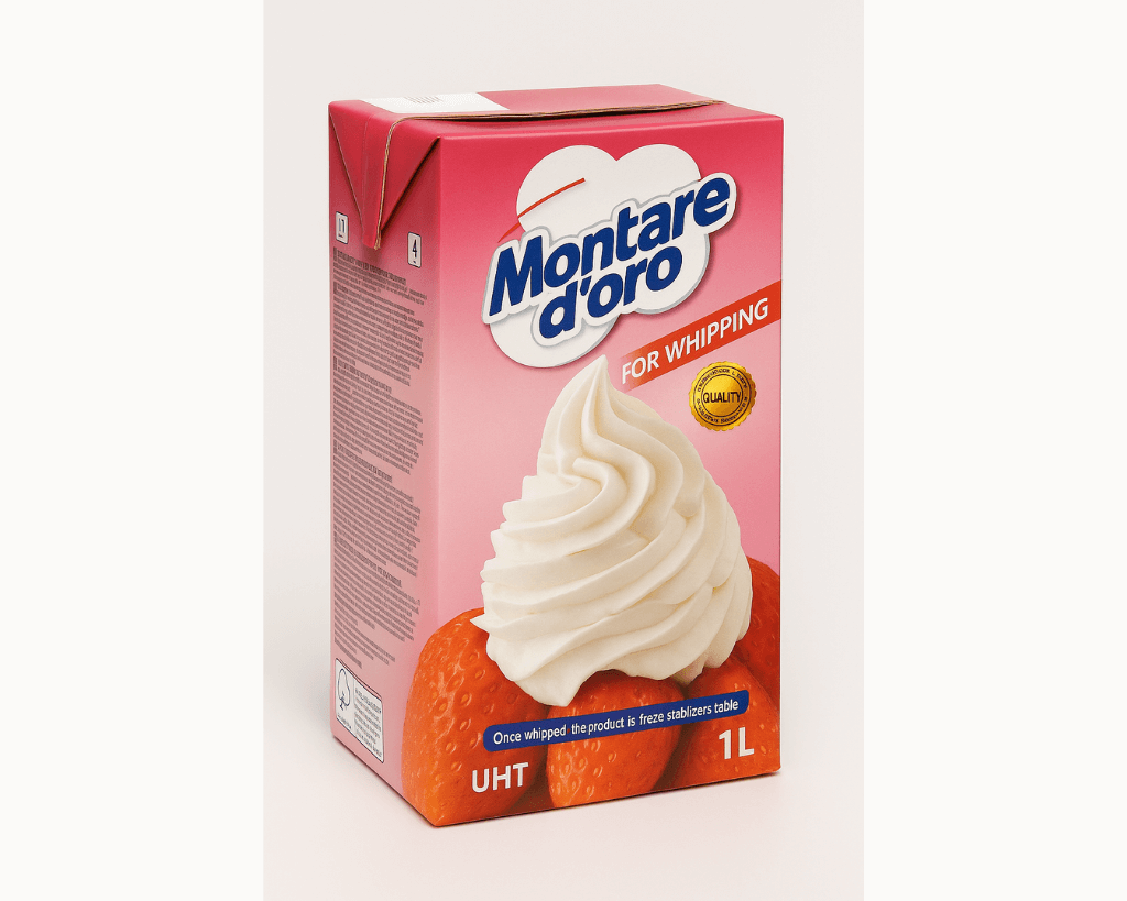 Cobertura de bolo com nata vegetal Montare d’Oro – textura firme