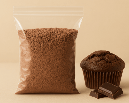 Preparado para Muffins de Chocolate Cafés Serrano - embalagem para muffins fáceis e fofos com sabor intenso de chocolate