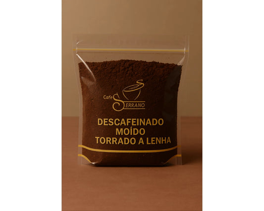 Café descafeinado moído, torrado a lenha – Cafés Serrano