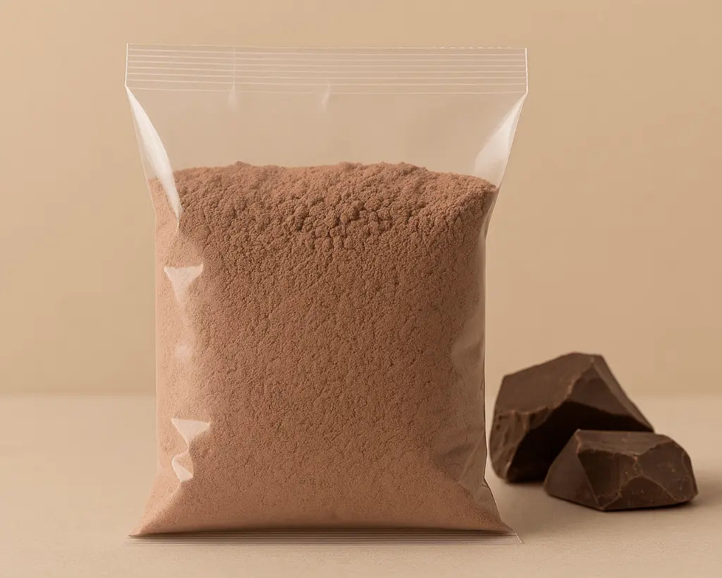 Chocolate em pó 200g com 33% cacau para bolos e sobremesas – Cafés Serrano