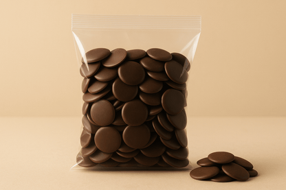 Pastilhas de chocolate de leite 16% para coberturas – Cafés Serrano
