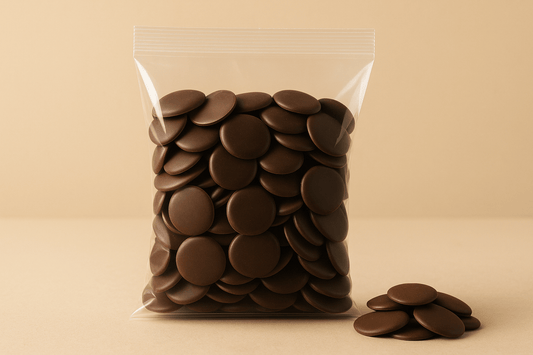 Pastilhas de chocolate de leite 16% para coberturas – Cafés Serrano