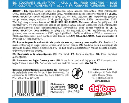 Corante em Pasta Azul 30g | Ideal para Bolos e Decorações | Cafés Serrano