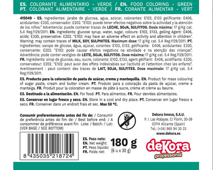 Corante em Pasta Verde 30g | Ideal para Decoração de Bolos e Massas | Cafés Serrano