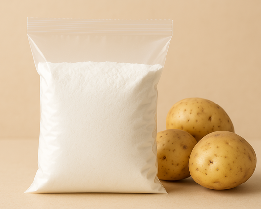 Fécula de batata Cafés Serrano 500g – espessante natural sem glúten para bolos, molhos e pães caseiros
