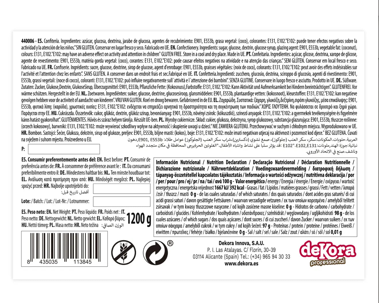 Granulado de Açúcar Verde 100g | Decoração para Bolos e Cupcakes | Cafés Serrano