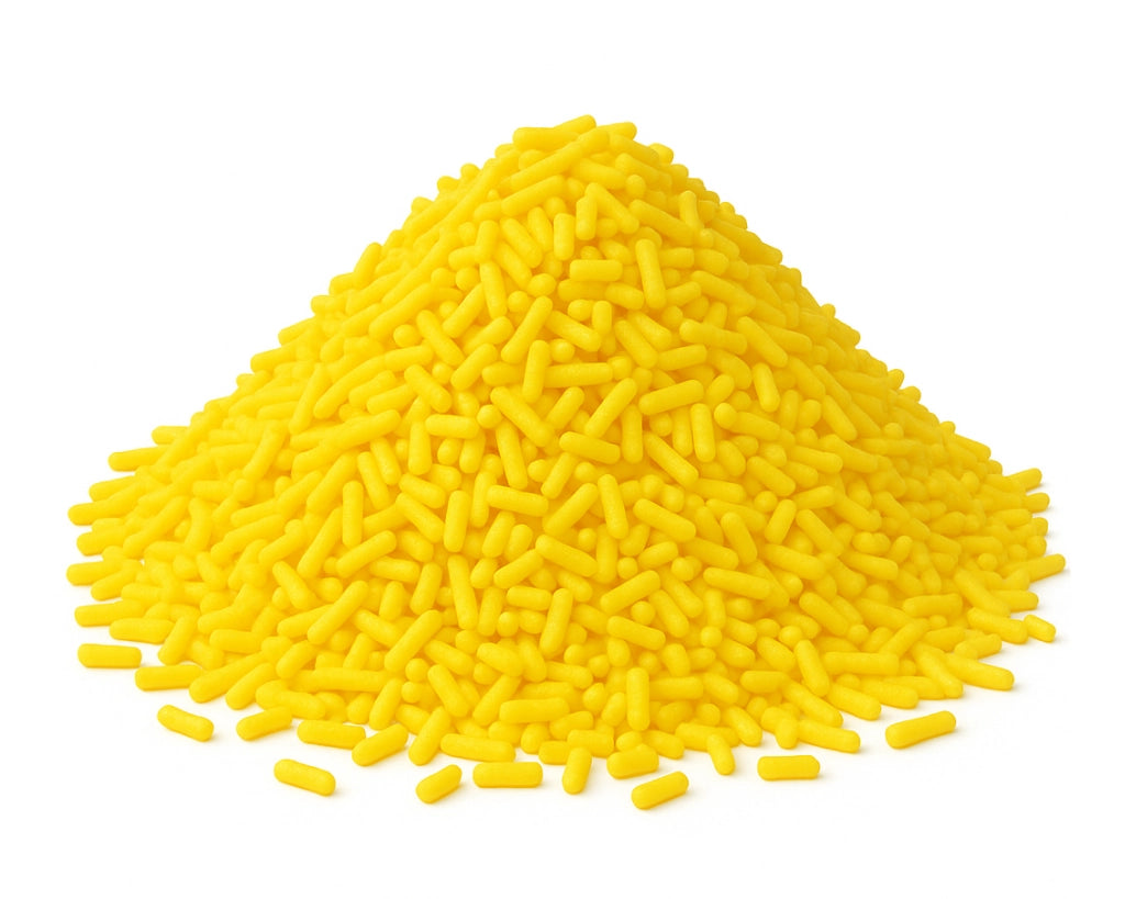 Granulado amarelo para decoração, embalagem 100 g – Cafés Serrano