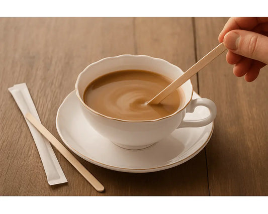 Palhetas de Madeira Ecológicas Para Café – Embalagem de 50 unidades Cafés Serrano