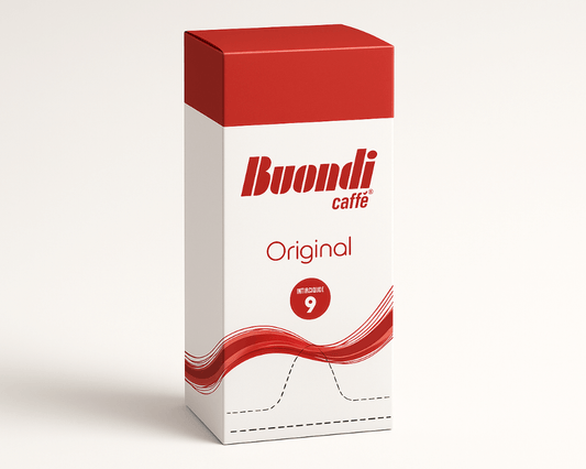 Embalagem de 25 pastilhas de café Buondi – Intensidade 9