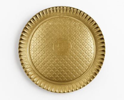 Prato dourado em cartolina com revestimento antigordura para bolos – Cafés Serrano